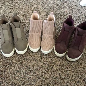 Wedged sneakers. Barely worn.